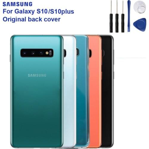 Original Battery Glass Back Cover Door For Samsung S10X SM-G9730 S10 Plus SM-G9750 Rear Housing Protective Back Cover Phone Case