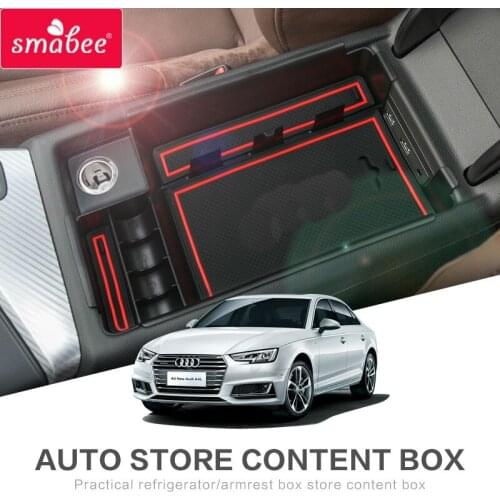 Armrest Box Storage For Audi A4 A5 A5S 2009-2017 Car Center Console Armrest Storage Box Interior Accessories Stowing Tidying