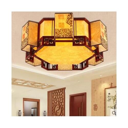 Chinese Style Retro Style Ceiling Light Modern Living Room Polygon Classic Creative Molding Lamp Bedroom Chandelier ZCL