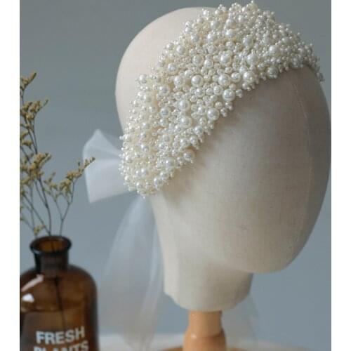 Headbands For Women Bandeau Ali Pearl Hair Opaski Vintage Accessories Hairband Novia Bride Headband Accesorios Para El Cabello