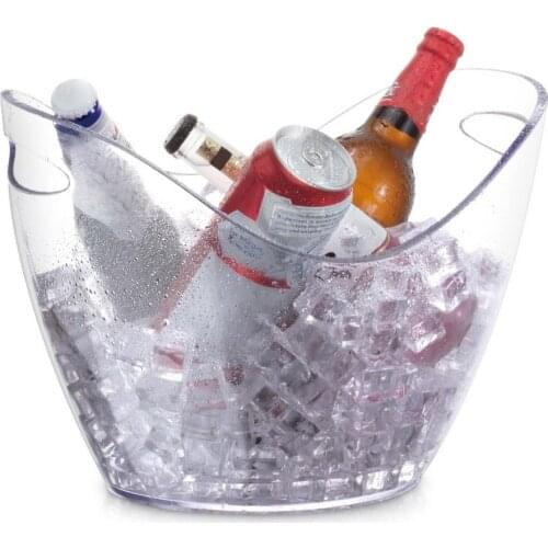 8L Transparent Ice Bucket Kitchen Wine Champagne Beer Bottle Container Holder Perfect ice bucket is designed for bar, club, ktv