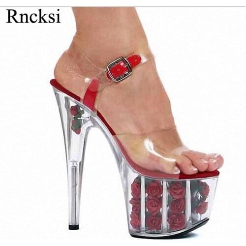 Rncksi New Sexy Women Shoes 20CM High Heel Platforms Pole Dance/Performance /Star /Model, Sandals Party / Wedding Sandals