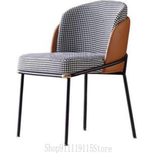 Nordic Light Luxury Thousand Bird Style Dining Chair Coffee Shop Milk Tea Shop Leisure Chair Simple Modern Net Red Reception Bac