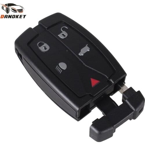 Dandkey Replacement 5 Button Remote Key Shell Uncut Blade Fob Case Fit For Land Rover Freelander 2 3 Free Shipping