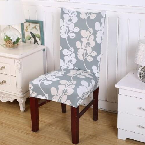 Spandex Floral Printing Stretch Dinning Chair Protector Cover Removable Anti-slip Elastic Chair Slipcover Seat Case For Banquet