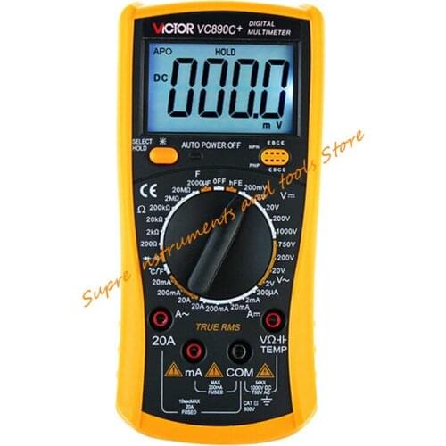 VICTOR VC890C+ Digital Multimeter True RMS capacitor 2000uF 20A AC DC Voltage Current capacitance Tester Meter Backlight