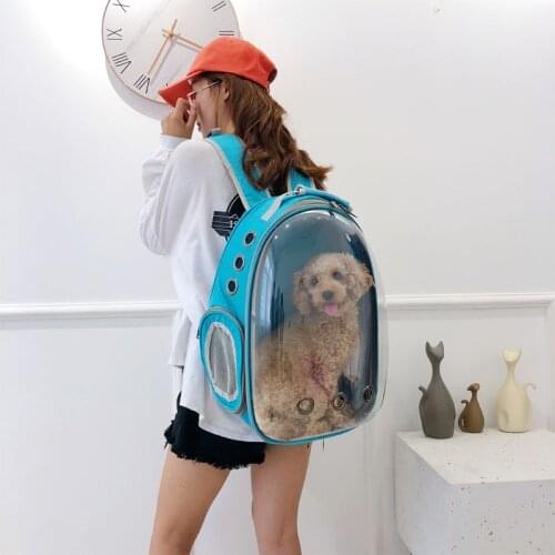 Breathable Transparent Capsule Pet Cat Puppy Travel Space Backpack Carrier Bag