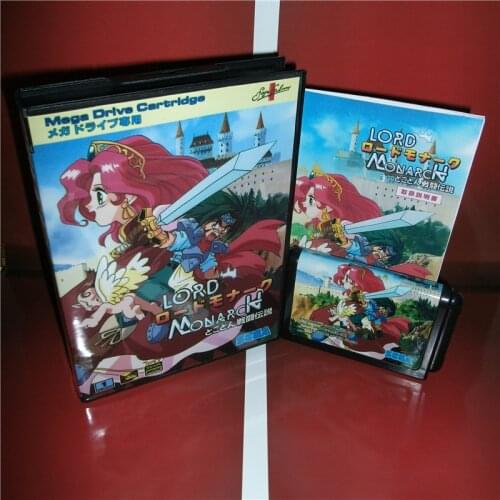 Lord Monarcn(Chinese language) Japan Cover with box and manual For Sega Megadrive Genesis Video Game Console 16 bit MD card