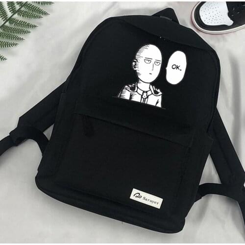 Funny Japanese Anime One Punch Man Cool Travel Backpacks Teenagers Shoulder School Bag Pack Laptop Canvas Bagpack Sac A Dos