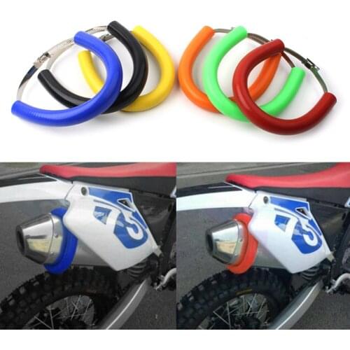 1Pcs Motorcycle Exhaust Pipe Heat Shield Crash Protector Cover Guard Universal For Dirt Bike More Than 250cc