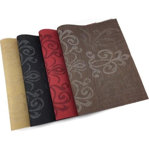 4Pcs/lot Dinner Placemat Pvc Dining Table Mat Disc Pads Bowl Pad Coasters Waterproof Table Decor Cloth Pad Slip-Resistant Pad