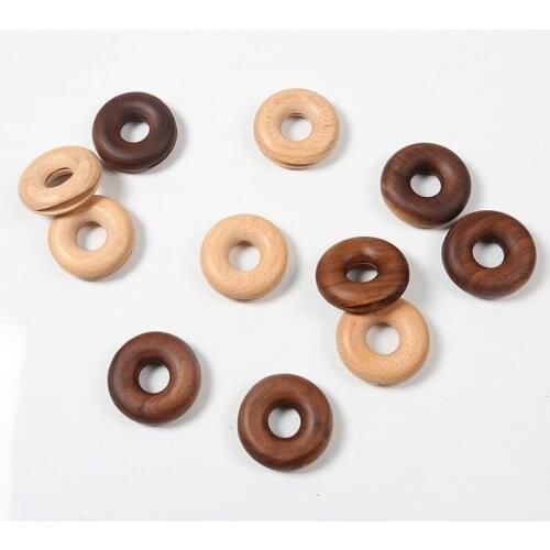 5pcs Wooden Sealer Snack Fresh Food Storage Bag Clips Kitchen Tool Accessories Donut Shape Sealing Clamp Food Clips