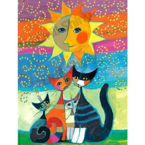 5D Diy Diamond Painting Embroidery Pattern Animals bear,cats,tiger 3d Cross Stitch Kits Full Drill Fish Wall Sticker Home Decors