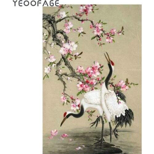 Full square 5D DIY Diamond Painting Plum and crane Diamond Embroidery Cross Stitch Rhinestone Mosaic Painting Home Decor