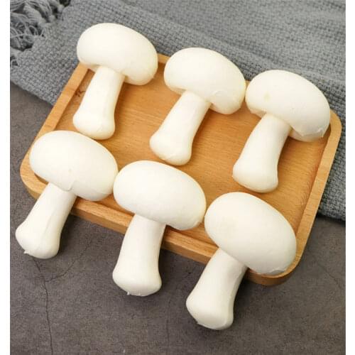 White Double mushroom Faux fake artificial vegetables model hotel dining room hall restaurant store shop decoration photo props