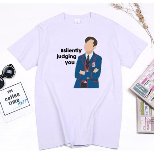 Silently Judging You Printed T Shirt Funny The Umbrella Academy Women COMICS TShirt Kawaii Cartoon Casual T-shirt Camisetas