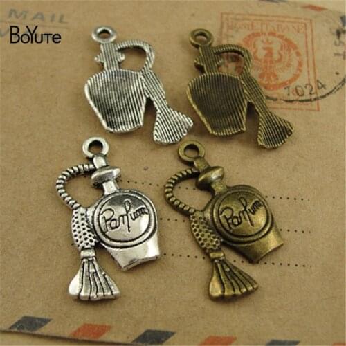 BoYuTe (50 Pieces/Lot) New Arrive Perfume Bottle Pendant Charms Diy Jewelry Accessories Wholesale