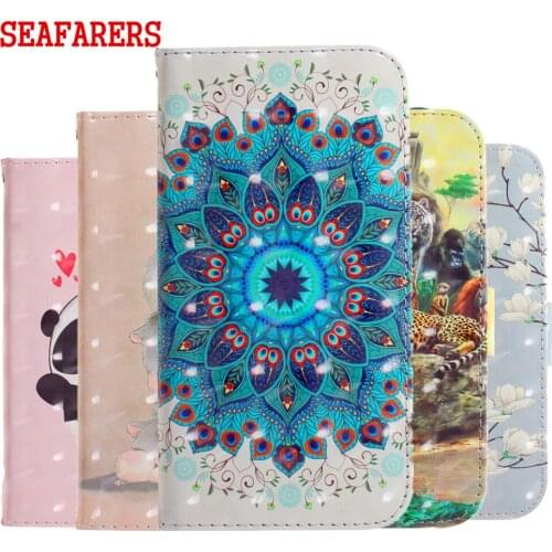 SEAFARERS For Sony Xperia 1 / 10 Plus Case 3D Vision Painted Flip PU Leather Phone Cover For Sony Xperia 10 / L3 / XZ3 Case
