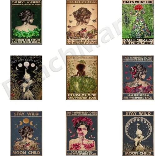 Stay Wild Moon Child, Unique Posters, Vintage Canvas, Bedroom Art, Spiritual Art, Wall Art Decor, Wall Art Prints,Hippie Girl