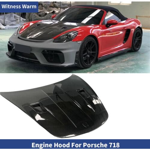 For 718 engine cover Carbon Fiber / FRP Engine Hood For Porsche 718 engine bonnet 2016 2017 2018 body kit