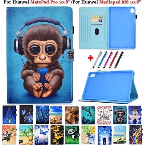 For Huawei Matepad pro 10.8 Case 2019 MRX-W09/W19/AL09/AL19 Stand Wallet caqa For Huawei Mediapad M6 10.8 Tablet Case Kids Gift