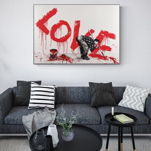 Graffiti Letter Love Street Art Canvas Print Painting Abstract Figure Morden Wall Picture Living Room Home Decoration Poster