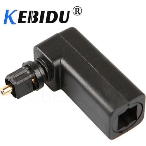 Kebidu Toslink 90 Degree Digital Optical Adapter Convertor OD 6.0 Audio adapter 90 Degree Male to Female 360 Rotates