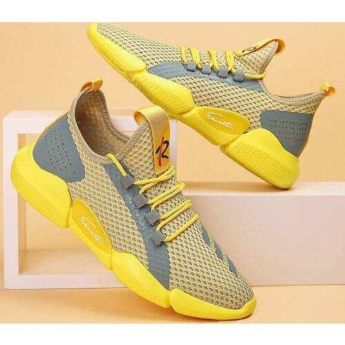 Autumn New Flying Woven Sports Shoes Mens Casual Shoes Trend All-Match White Shoes Comfortable Outdoor Running Shoes Sneakers