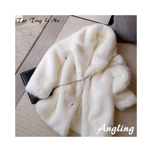 Top brand New Style 2020 High-end Fashion Women Faux Fur Coat S2 high quality