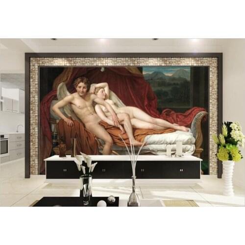 Custom photo 3d wallpaper Non-woven mural picture 3 d bed naked men and women painting 3d wall room murals wallpaper landscape