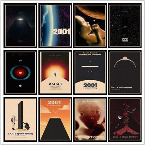 Perfect JL 2001: A Space Odyssey retro posters kraft wall paper High Quality Painting For Home Decor wall stickers HBB1