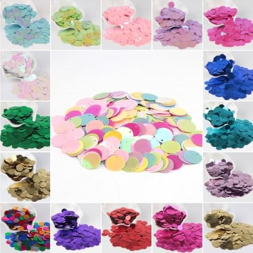 Sequin 10mm 15mm 20mm Pvc Flat Round Loose Sequins Paillettes Sewing Wedding Crafts Women DIY Accessory Lentejuelas Para Coser