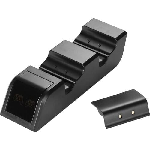 3Pcs Portable Charger Wireless Handle Dual Seat Charger Game Accessories Controller Charger with 1200mAh Battery Packs