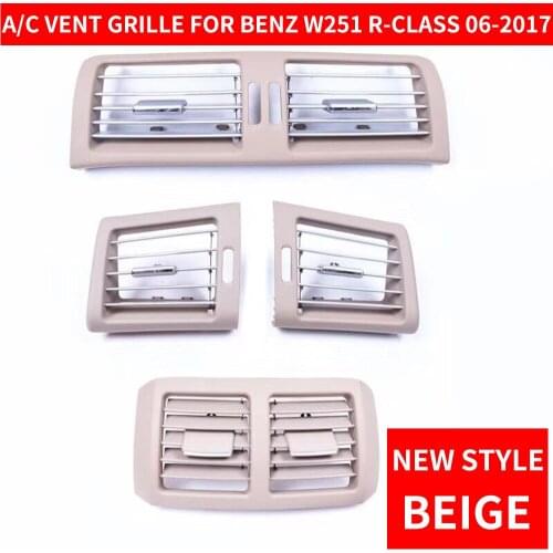 Car Front Left Right Center Rear Air Vent Grille AC Beige For Mercedes Benz W251 R-CLASS R300 R320 R350 R400 R500 2006-2017 NEW