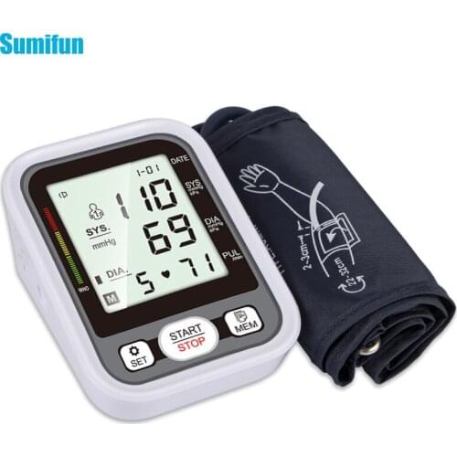 Dual Power Blood Pressure Monitor Automatic Digital Upper Arm Heart Rate Pulse Meter Household BP Sphygmomanometer Monitor