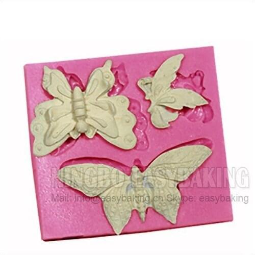 Silicone Cake Mold Butterfly Shape Fondant Sugarcraft clay Gum Paste Mould Cake Decorating Tools
