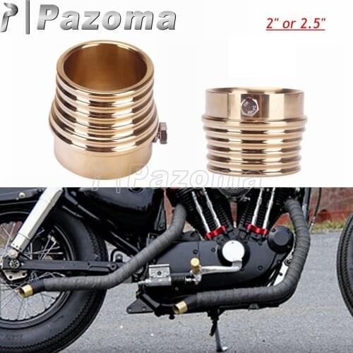 Custom 2" 2.5" Motorcycle Exhaust System Muffler Tip Cover for Harley Sportster Triumph BSA Big Twin xs650 Custom Chopper Bobber
