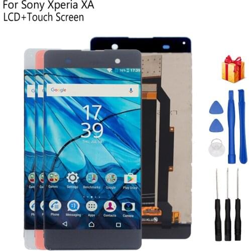 For Sony Xperia XA LCD Display Digitizer Assembly For Sony Xperia XA F3111 F3113 F3115 Display Screen LCD Phone Parts Free Tools