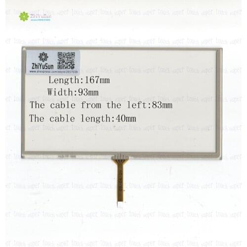 ZhiYuSun HLD-TP-1646 7inch 167mm*93mm 4Wire Resistive TouchScreen Panel Digitizer 167*93 this is compatible