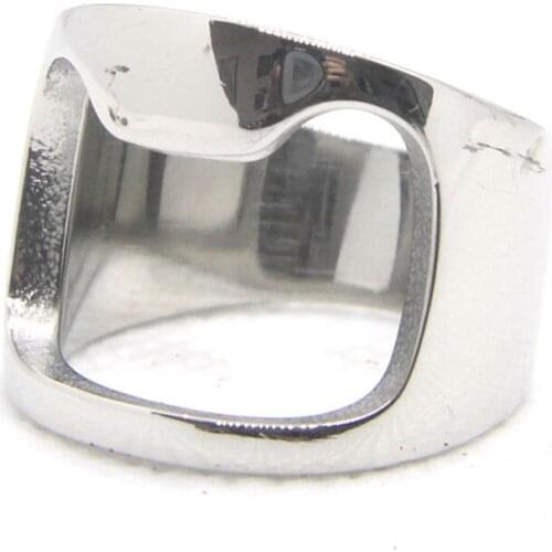 1pc Support Dropship Polish Bottle opener Ring 316L Stainless Steel Jewelry Party Ring