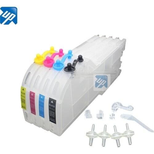 10sets for for Brother LC39 LC985 lc38 refillable Ink cartridges DCP-J125/J315W/J515W long type