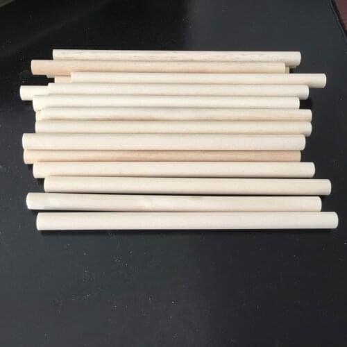 10pcs Wooden Sticks DIY Wooden Crafts Gear Sticks Pegs Sticks Sweet Pole Trees Wooden Tool 14CM Stick