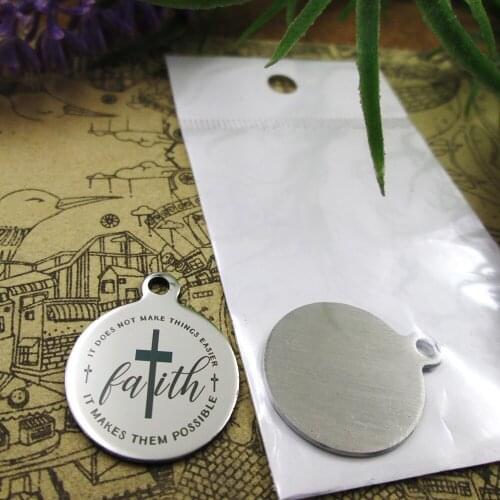 20pcs--"it does not make things easier it makes them..."stainless steel charms more style for choosing DIY Charms from Bible