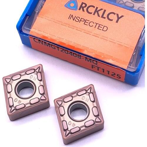10pcs RCKLCY CNMG120408 MQ FT1125 Cemented carbide High quality External Turning Tool Carbide Insert For Stainless Steel