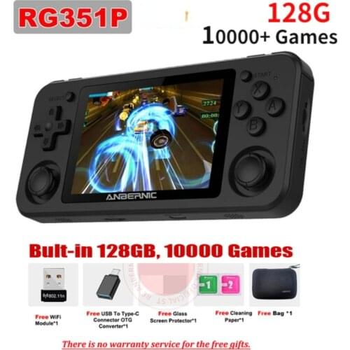 128G TF Card For NEW RG351P ANBERNIC Retro Game Console RK3326 Linux System PC Shell PS1 Game RG351