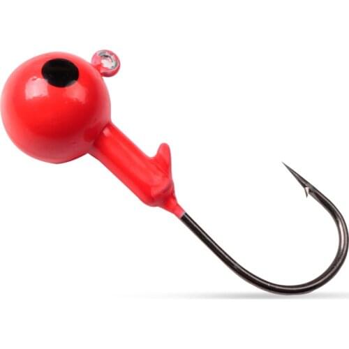 2pcs jig fishing hooks fish hook 3.5g 5g 7g 10g 14g 21g red Lead Round Head Fishing Jigs Hooks High Quality fishing hooks