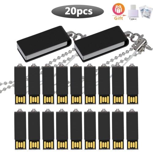 20pcs/lot free logo USB 2.0 Flash Drives Metal USB Flash Drives 2TB Pen Drive Pendrive Flash Memory USB Stick U Disk Storage