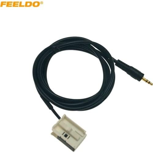 FEELDO Car Radio Stereo 3.5mm Male AUX Cable Adapter For BMW E39 E53 X5 E60 E61 CD Audio Cable Data Wiring #HQ6677