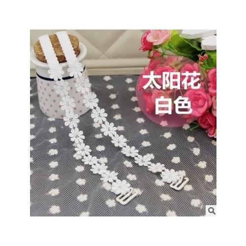 South Korea strap bra with underwear with hollow lace flowers transparent invisible shoulder strap lace 2Pair/lot