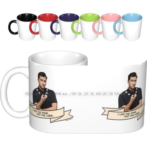 David Rose : I Like The Wine , Not The Label Ceramic Mugs Coffee Cups Milk Tea Mug Moira Rose Stevie Budd Johnny Rose David